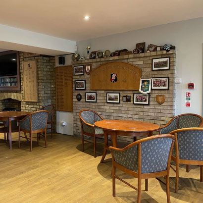 Awards evening presentation inside the clubhouse