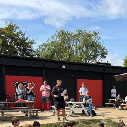 Clubhouse private event with live band performing